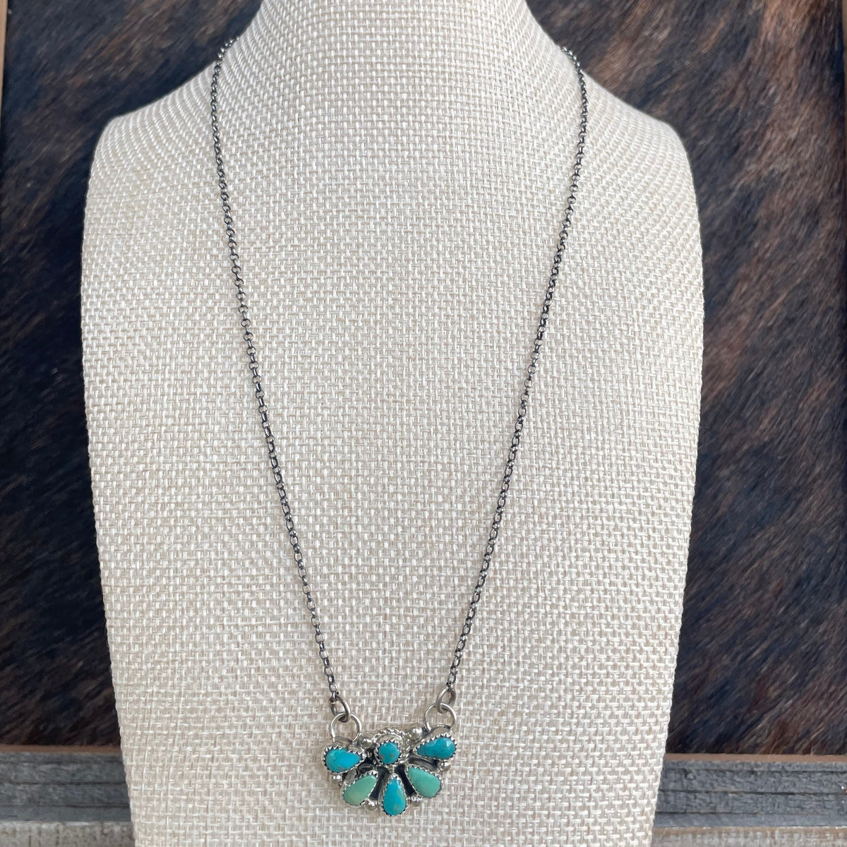 Turquoise Petals Necklace